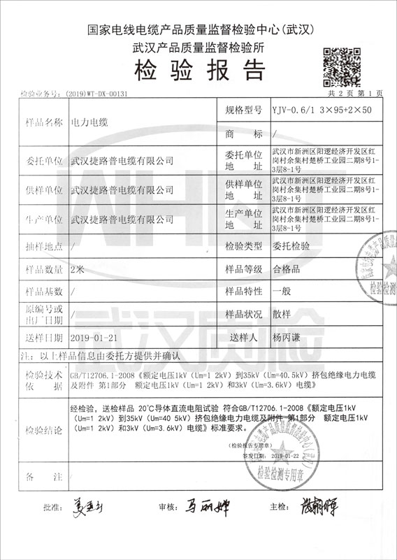 檢驗(yàn)報(bào)告